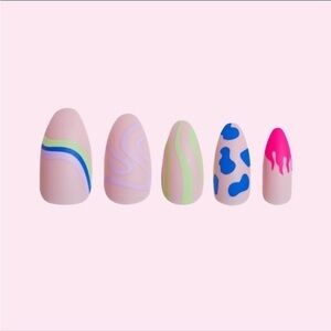 Paint lab press on gel nails Wild ones NEW